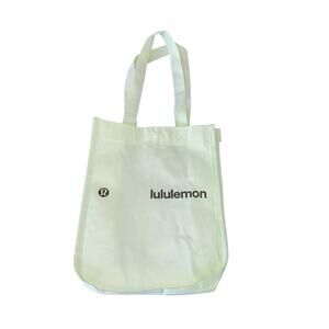 Lululemon Reusable Tote Bag Mint Green Snap Closure Shopping Gym Lunch Bag READ